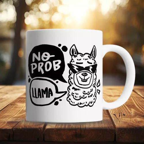 Lámás_ajándékok_No_probLlama_bögre_