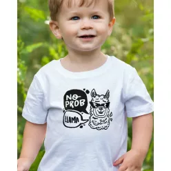 Lámás_ajándékok_No_probLlama_gyerek_póló_