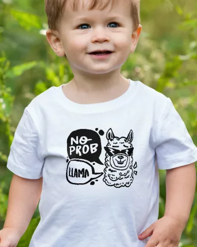 Lámás_ajándékok_No_probLlama_gyerek_póló_