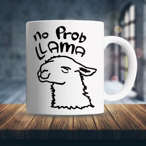 No_Prob_Llama_bögre_Vicces_ajándék_