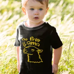 No_Prob_Llama_gyerek_póló_Vicces_ajándék_