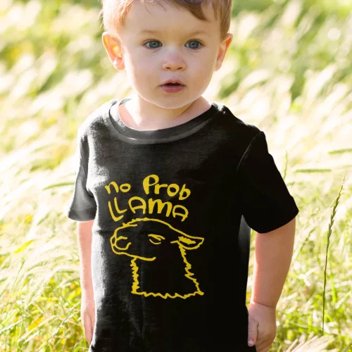 No_Prob_Llama_gyerek_póló_Vicces_ajándék_