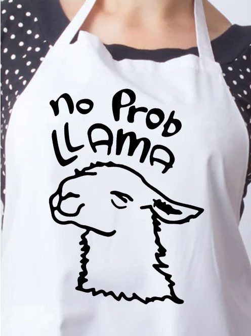 No Prob Llama kötény_Vicces ajándék