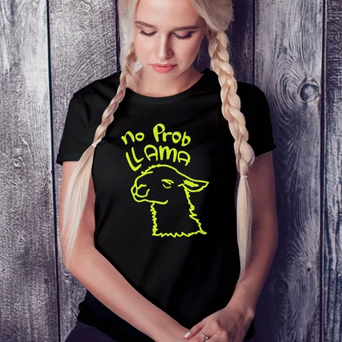 No_Prob_Llama_női_póló_Vicces_ajándék_