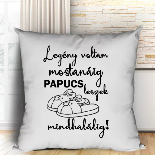 Vicces_párna_vőlegénynek_Papucs_leszek_