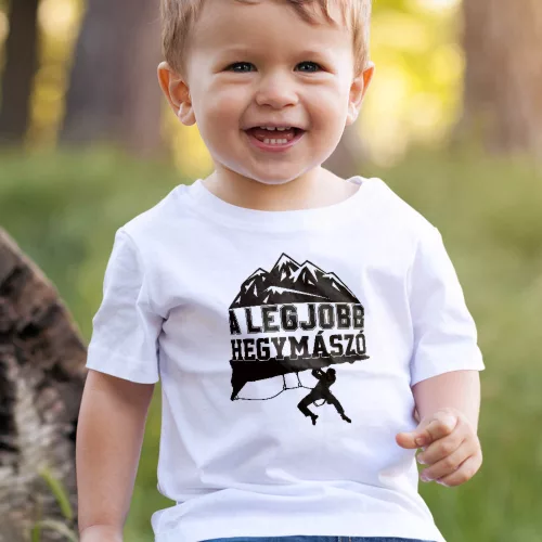 Sport,_hobby_gyerek_póló_Legjobb_hegymászó_
