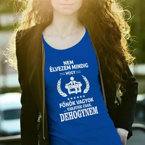Ajándék_főnöknek_Vicces_feliratos_női_póló_