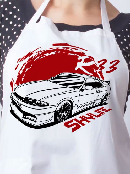 Nissan Skyline R33 kötény_Autós kötények