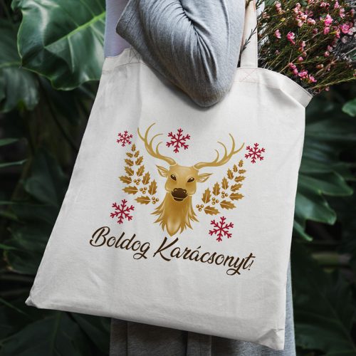 Ünnepi_szarvasos_táska_Boldog_karácsonyt_