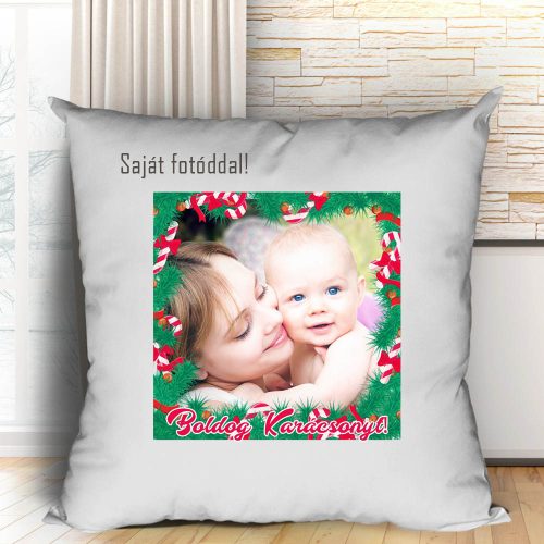 Fényképes_párna_Boldog_karácsonyt_