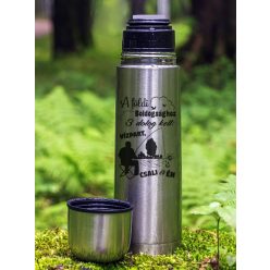 Horgász_ajándék_Földi_boldogság_termosz_