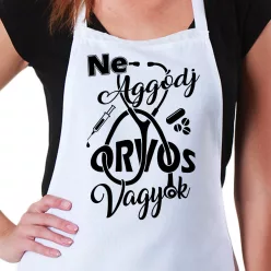 Ajándék_orvosnak_Orvos_vagyok_kötény_