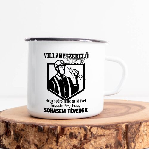 Villanyszerelő_bögre_Spóroljunk_az_idővel_