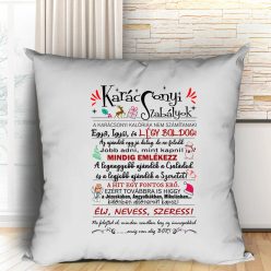 Karácsonyi_ajándék_Karácsonyi_szabályok_párna