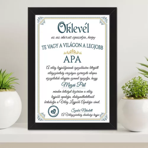 Oklevél_apának_Ajándék_apáknak_Apák_napi_oklevél