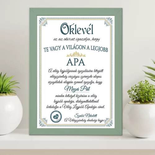 Oklevél_apának_Ajándék_apáknak_Apák_napi_oklevél