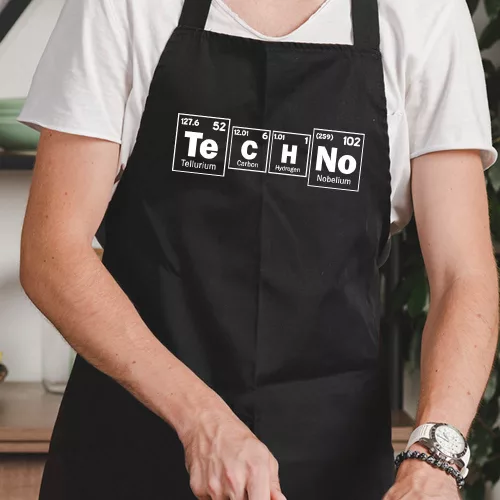 Zenés_kötény_Techno_kötény_