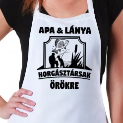 Apa-lánya_ajándék_Apa_és_lánya_horgásztársak_kötény