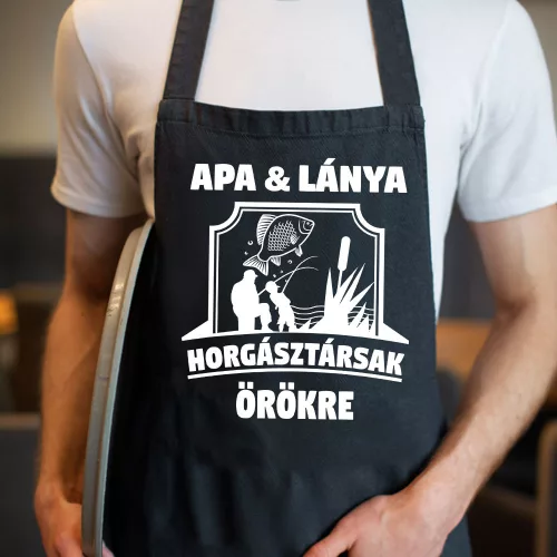 Apa-lánya_ajándék_Apa_és_lánya_horgásztársak_kötény