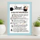 Vicces_nászajándék_Falikép_Recept_a_boldog_házassághoz