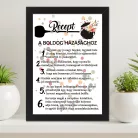 Vicces_nászajándék_Falikép_Recept_a_boldog_házassághoz