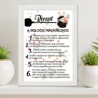 Vicces_nászajándék_Falikép_Recept_a_boldog_házassághoz