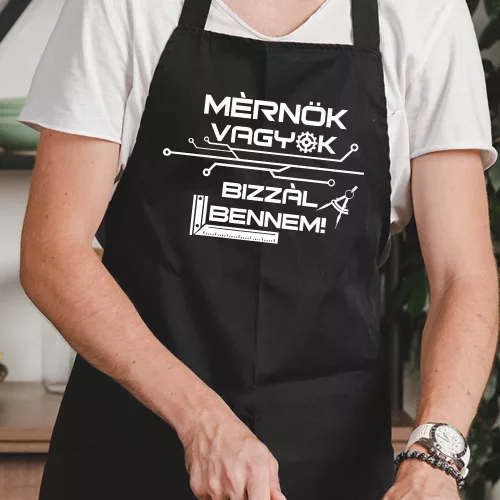 Ajándék_mérnöknek_Mérnök_vagyok_kötény_