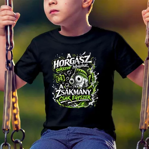 Gyerek Póló horgászoknak - A horgász sokszor hibázhat...