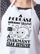 Vicces kötény horgásznak_A horgász sokszor hibázhat