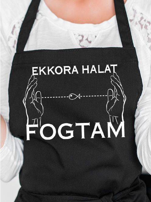 Vicces horgász kötény_Ekkora halat fogtam