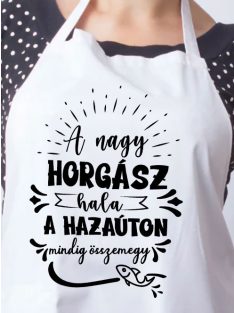 Vicces horgász kötény_A nagy horgász hala_