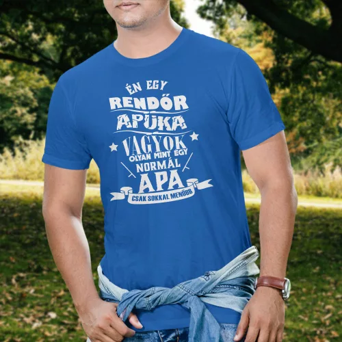 Póló_rendőr_apukáknak_Ajándék_rendőröknek_