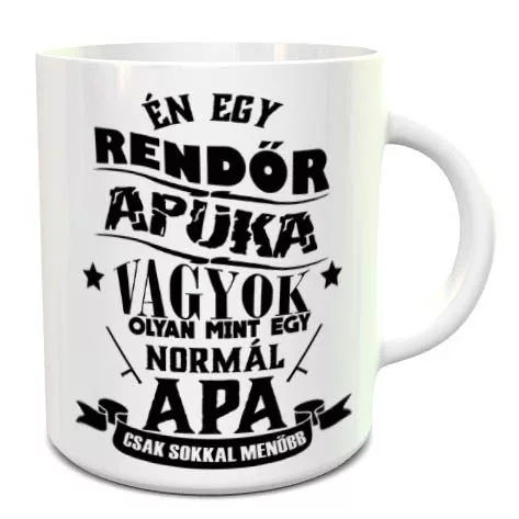 Bögre_rendőr_apukáknak_Ajándék_rendőröknek_