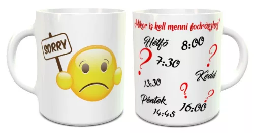 Ajándék_fodrásznak_Vicces_időpontos_bögre_