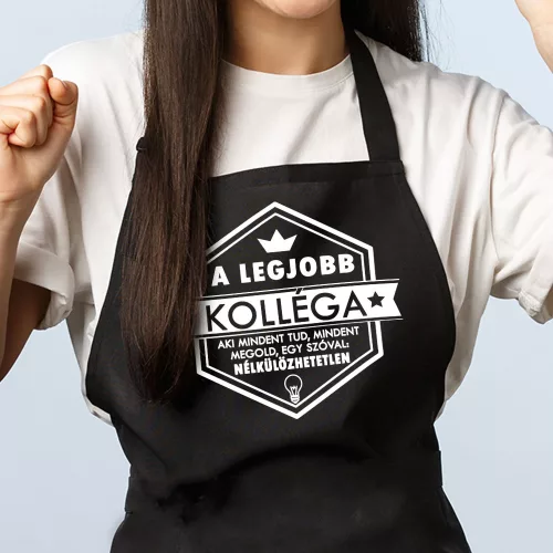 Legjobb_kolléga_kötény_Ajándék_kollégáknak_