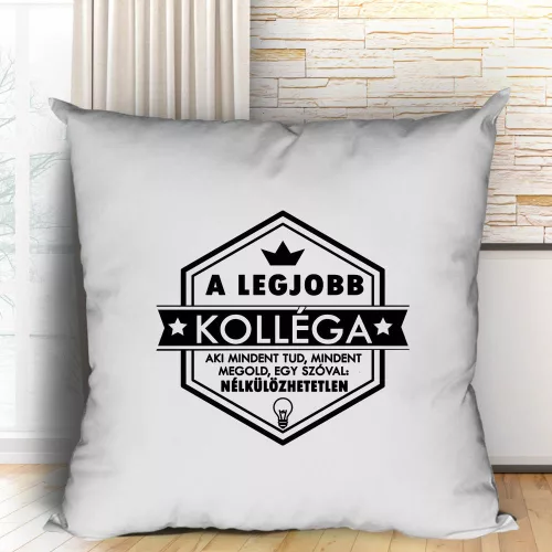 Legjobb_kolléga_párna_Ajándék_kollégáknak_