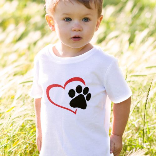 Kutyás_gyerek_póló_Love_dog_