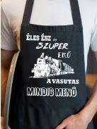 Ajándék vasutasnak_Éles ész és szuper erő vasutas kötény