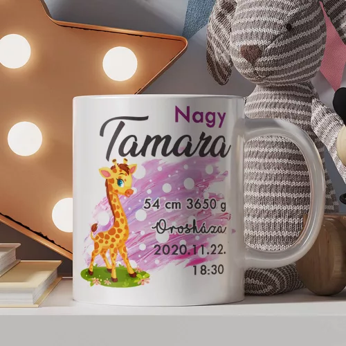 Ajándék_babaszületésre_Baba_emlékőrző_bögre_lányos