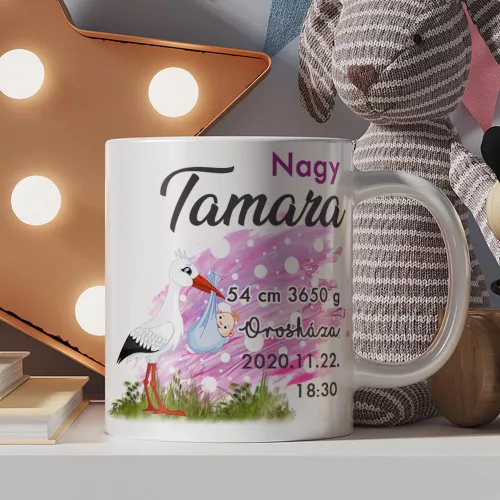 Ajándék_babaszületésre_Baba_emlékőrző_bögre_lányos