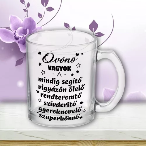 Ajándék_óvónéninek_Óvónő_vagyok_bögre_