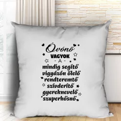 Ajándék_óvónéninek_Óvónő_vagyok_párna_