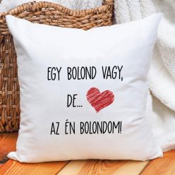 Vicces_szerelmes_párna_Én_bolondom_