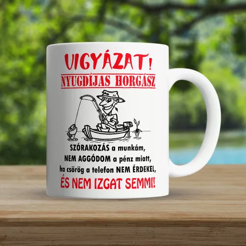 Bögre_nyugdíjas_horgásznak_Ajándék_nyugdíjba_vonulásra
