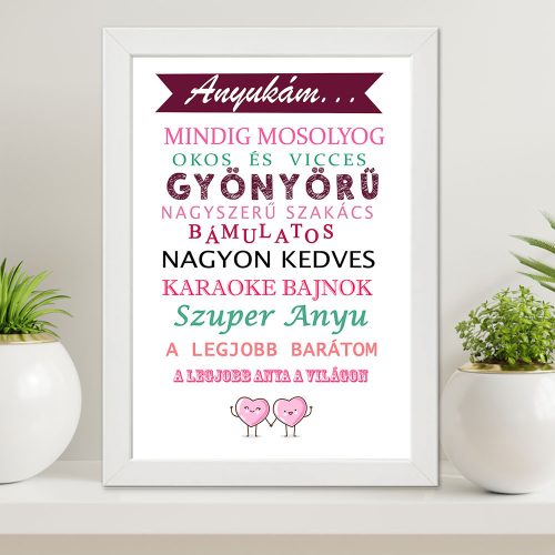Ajándék_anyának_Legjobb_anya_falikép_
