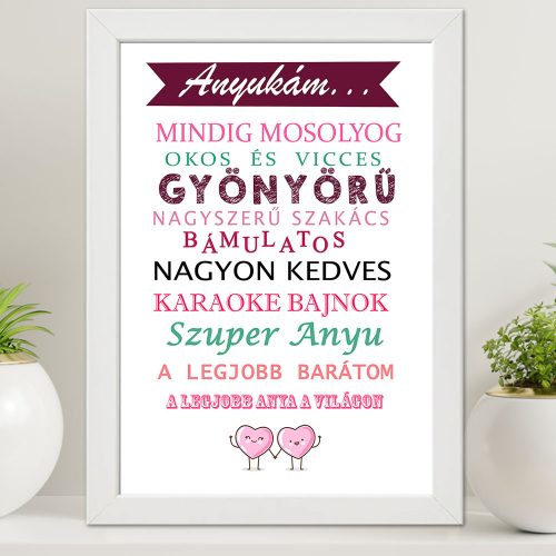 Ajándék_anyának_Legjobb_anya_nagyméretű_falikép_