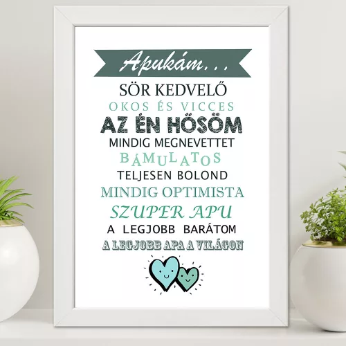 Ajándék_Apának_Legjobb_Apa_falikép_A3_