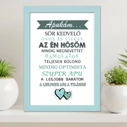 Ajándék_Apának_Legjobb_Apa_falikép_