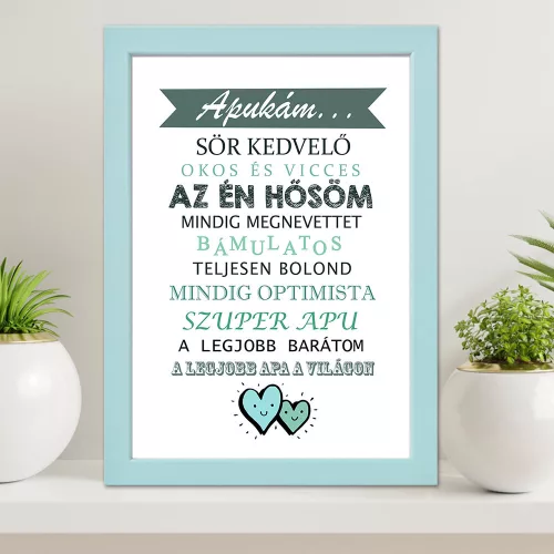 Ajándék_Apának_Legjobb_Apa_falikép_