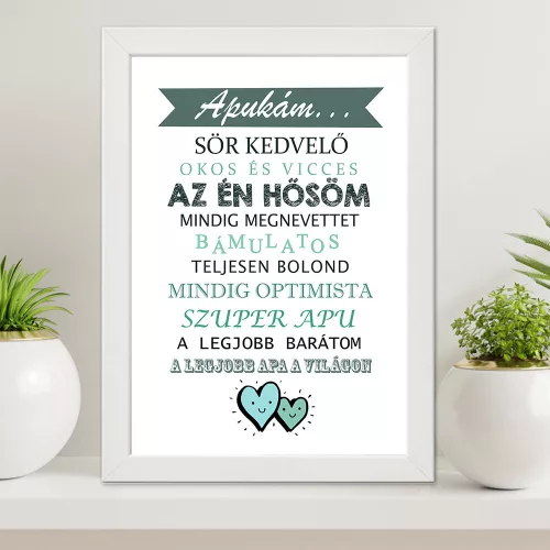 Ajándék_Apának_Legjobb_Apa_falikép_